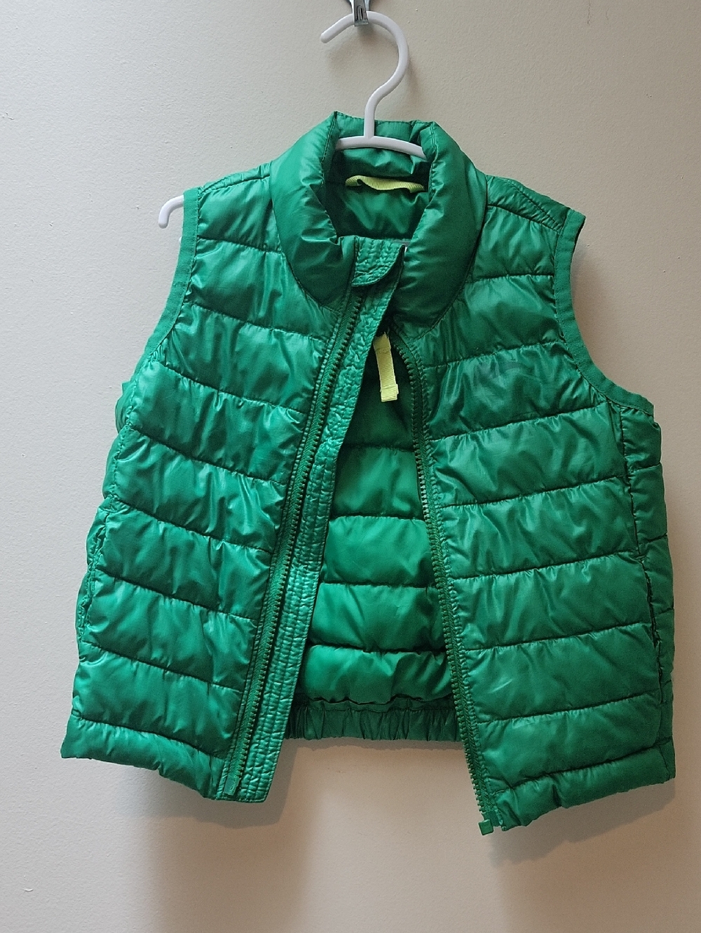 Primary Bright Green Quilted Puffer Vest